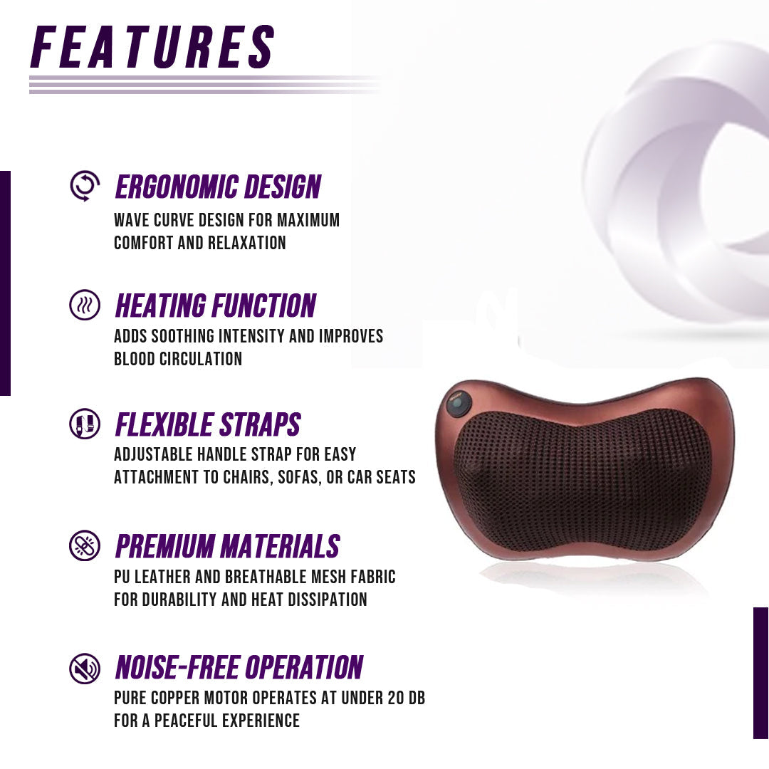 TruForm Back & Neck Massage Pillow with Heat