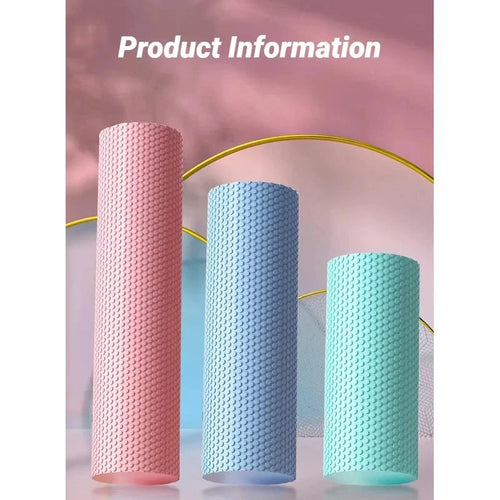 Hexagonal EVA Foam Yoga Roller, 10cm × 30cm Massage Foam Roller for Pilates Home Fitness Workout